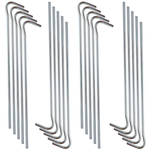 Tent piles holidays anchor pins steel 18cm 20pcs hook & loop pegs