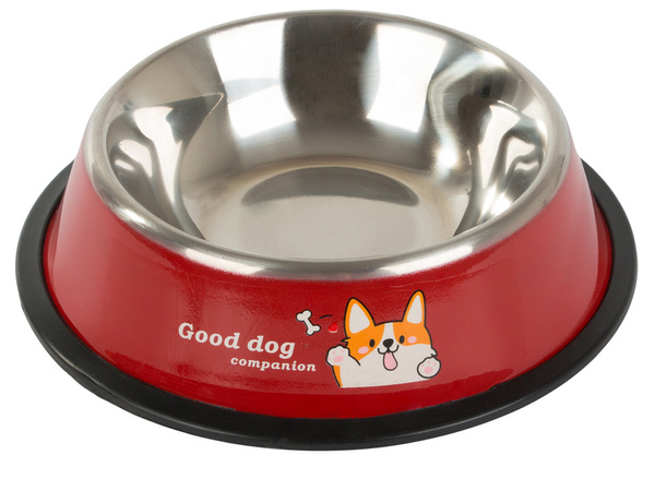 Metal non-slip dog bowl lettering 1l
