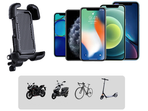 Ütésgátló kerékpár kormánytelefon tartó