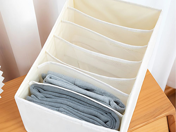 Clothes organiser underwear trousers drawer wardrobe socks white
