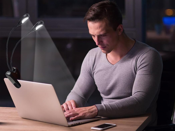 Klip viedol stolnú lampu školské flexibilné čítanie dvojitý klip