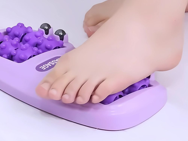 Masażer do stóp roller plastikowe rolki 2x3 masujące z metalowymi kulkami