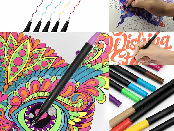 MARKER PEN SET 100 COLOURS WATERCOLOUR MARKERS DOUBLE-SIDED + CASE