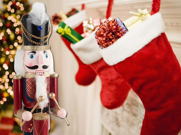 Cascanueces soldado de madera figurita decorativa regalo de navidad
