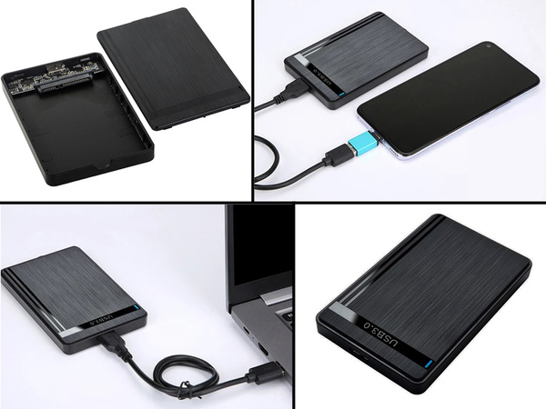 Carcasă unitate hdd ssd adaptor 2.5'' usb 3.0 sata cablu caz