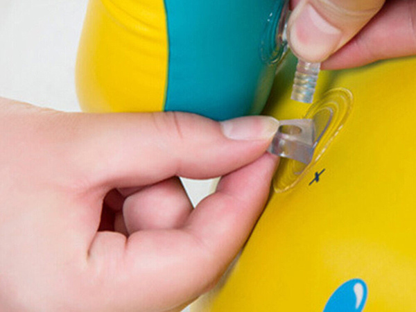 Juguete de natación hinchable con rueda y toldo con asiento