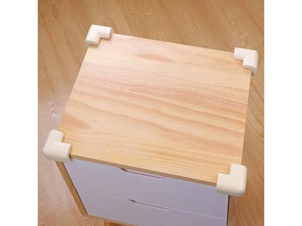 Schaumstoff-eckenschoner für möbelecken weiß aufkleber x4