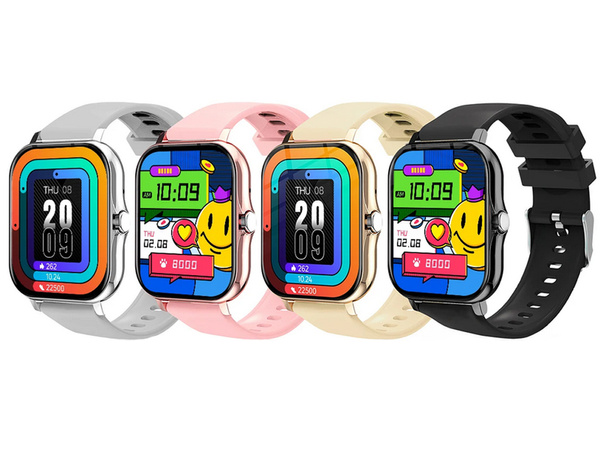Smartwatch femei ceas bărbați curea de cauciuc sport bluetooth apeluri