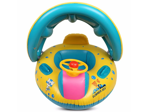 Juguete inflable para nadar con dosel para niños con asiento