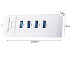 Vozlišče usb 3.0 razdelilnik priključkov 4 priključki razdelilni adapter adapter