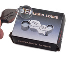 Lupa de bolsillo plegable 10x 20x acero