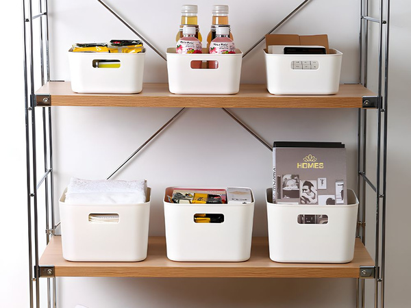 Storage container organiser basket with handles universal 32x25 cm