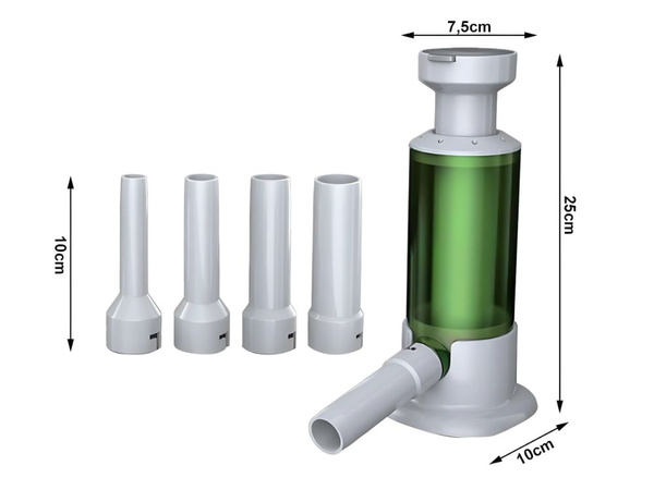 Hand sausage stuffer with 4 tips vertical spritzer machine