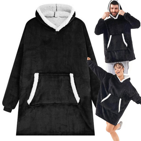 Cald hanorac oversize pătură xxl 2in1 blană groasă moale hooded halat