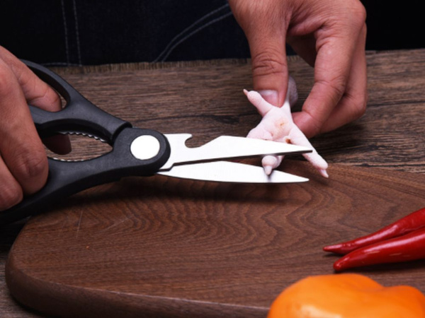 Juego de cuchillos de cocina de 6 piezas tijeras de cocina pelador de acero