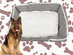 Dog bed soft comfortable fluffy bed with cushion size xl