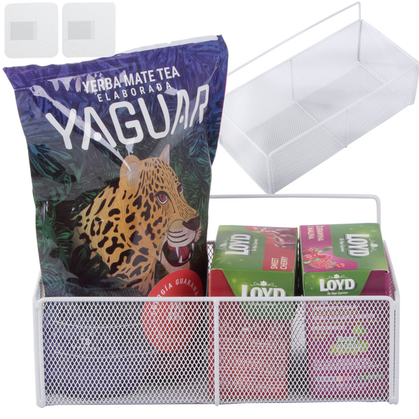 Pakabinamas krepšys metalinis organizatorius pakabinama lentyna virtuvė balta