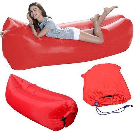 Inflatable sofa bed lazy bag air beach chair mattress recliner