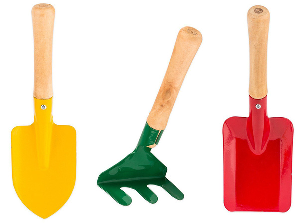 Gardening tool set rake shovel 3in1