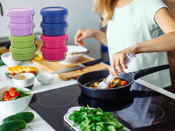 Récipients pour dips sauces 80ml 8pcs couvercle dressing set