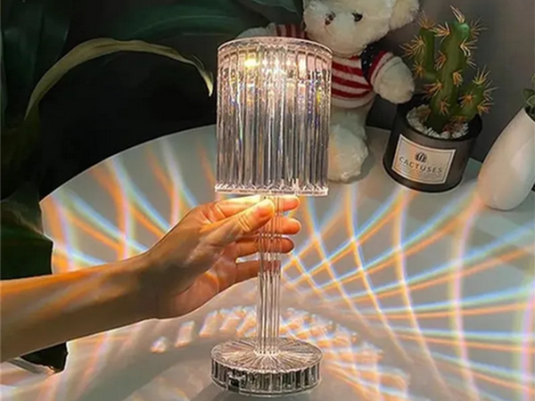 Stolová lampa led crystal rgb diaľkové ovládanie usb