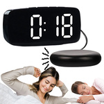 Electronic alarm clock with vibration pad led digital mains alarm