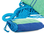 Hammak de jardín a rayas de color con bolsillo individual 200x80 etui