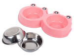 Caja para perros metal dual 300ml x 2