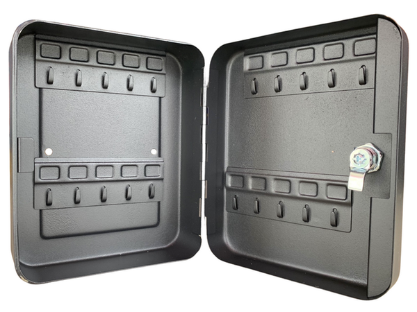 Key safe metal case lockable for 20 keys hangers with hooks