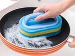 Sponge cleaning brush with handle bathroom kitchen universal