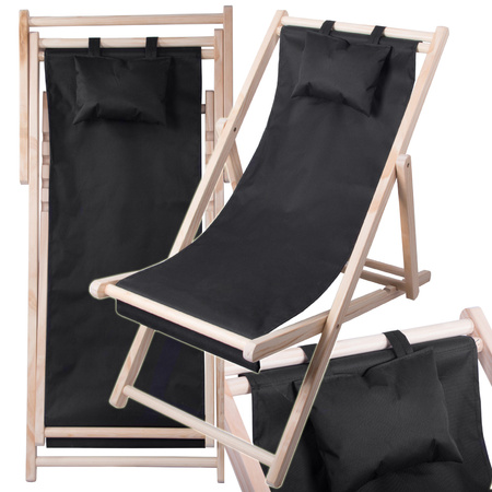 Fából készült napozóágy strandszékek összecsukható kerti párna strandszék