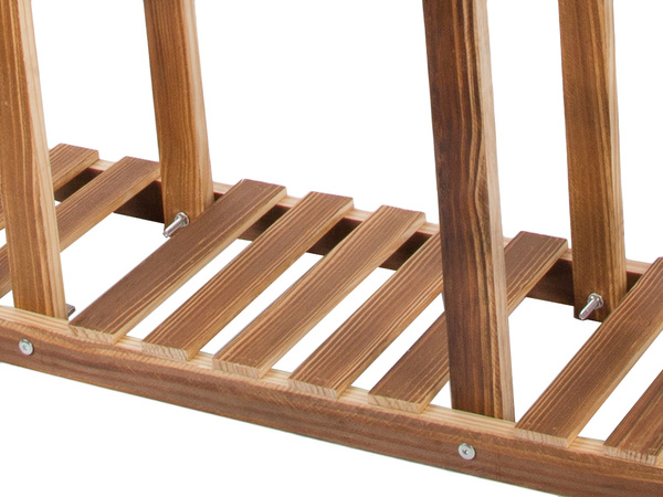 Lillepott kõrge seisev puidust lillevoodi 3-tasandiline raamaturiiul