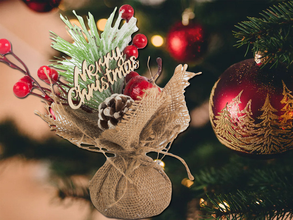 Stroik świąteczny ozdoba dekoracja na biurko stół na boże narodzenie