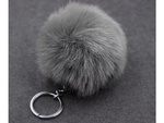 Porte-clés pendentif sac pompon fourrure tinsel pour sacs à main