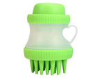 Brosse en silicone pour chien et chat avec distributeur de savon liquide