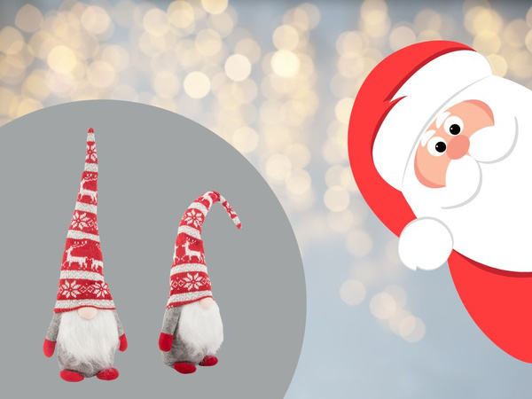 Navidad ghost gnomo gris con barba de árbol de navidad 48cm suave