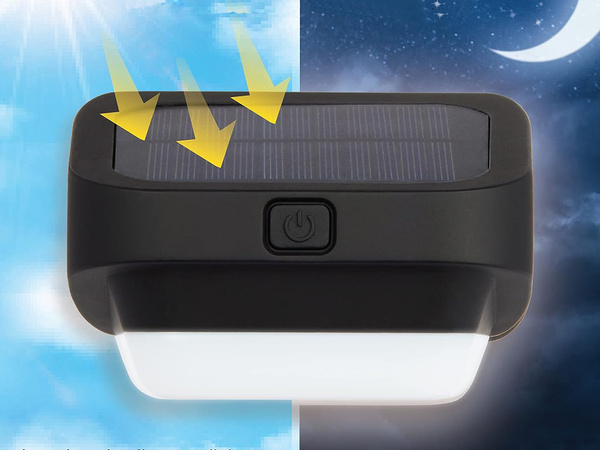 Solar garden led light rgb for stairs terrace fence dusk sensor