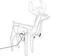 Luminous reindeer 216 led christmas decoration large garden with moving head