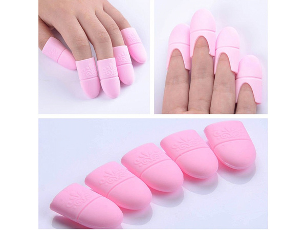 Silikona klipsi hibrīdu, gēlu un akrila krāsu noņemšanai.