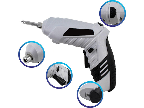 Akumulátorový mini skrutkovač 45 kusov bitov usb puzdro