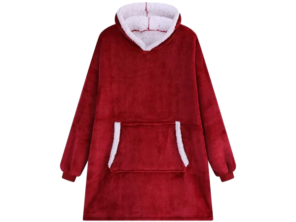 Warmes sweatshirt oversize-decke xxl 2in1 dickes fell weiches kapuzenmantel