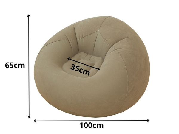 Aufblasbarer sitzpouffe velours stuhl leicht weich bequem entspannung