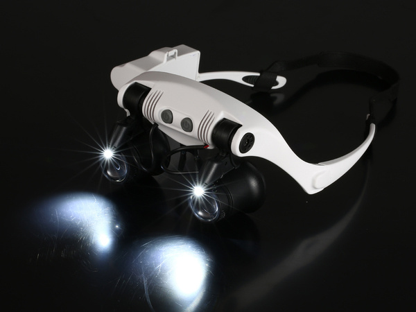 Watchmaker's magnifying glass repair 2 led 25x