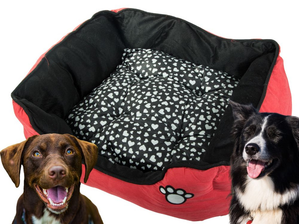 Lit pour chien en peluche avec coussin extractible doux et confortable