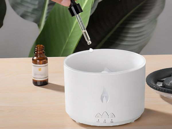 Humidificador de aire led difusor rgb volcán fragancia niebla fuego explosión