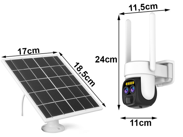 Solar camera wifi ip outdoor rotating camera wifi zoom motion detector ip66