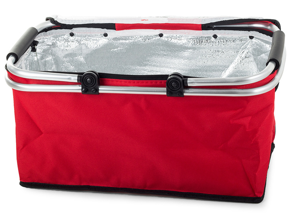Thermofaltbarer picknickkorb isolierender einkaufskorb