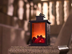 Latern dekoratiivne led kamin liikuv leek lamp elektrilised patareid