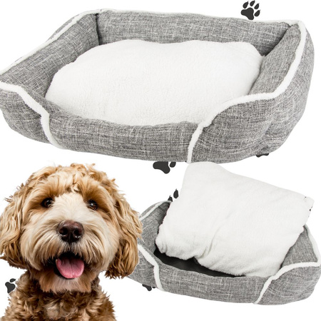 Cama para perro suave y confortable cama mullida con cojín de tamaño m