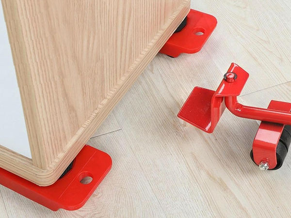 KIT DE ELEVACIÓN PARA TRANSPORTE DE MUEBLES hasta 150KG 4 x RODILLOS